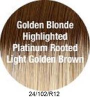 Load image into Gallery viewer, Picture Perfect TressAllure (24/102/R12) Golden Blonde Highlighted Rooted Light Golden Brown
