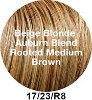 Load image into Gallery viewer, Feathered Bob - discontinued Wigs TressAllure (17/23/R8) Beige Blonde Auburn Blend Rooted Medium Brown 
