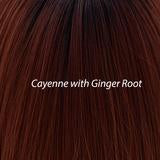 Load image into Gallery viewer, Lace front Mono Top Straight 18 Topper Belle Tress Cayenne with Ginger Root 
