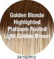 Load image into Gallery viewer, Picture Perfect TressAllure (24/102/R12) Golden Blonde Highlighted Rooted Light Golden Brown 
