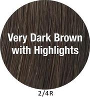 Load image into Gallery viewer, Sensational Women&#39;s Wigs TressAllure (2/4R) Very Dark Brown with Highlights 
