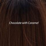 Load image into Gallery viewer, Tea Leaf Layer Hand Tied Wig Belle Tress Chocolate w/ Caramel 
